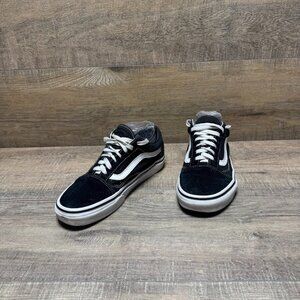 Vans Old Skool Black Suede Lace Lace Up Sneakers Women's Size 7.5